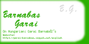 barnabas garai business card